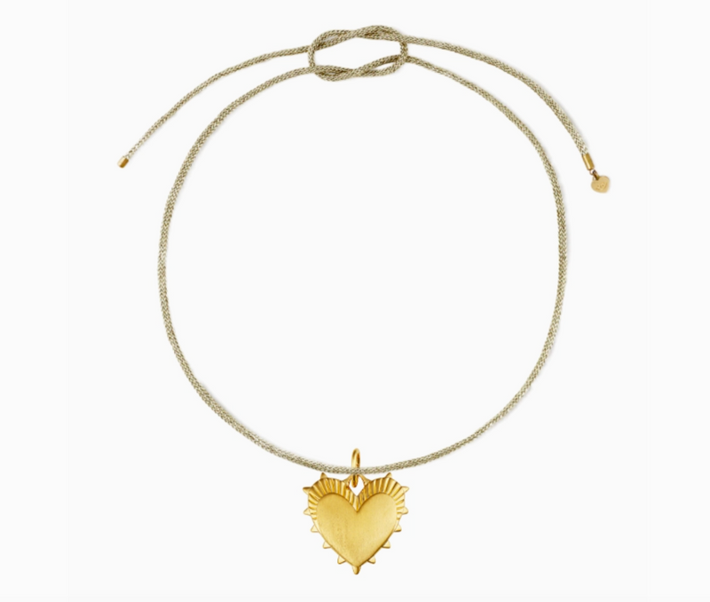 Gold Lurex Cord with Heart of Gold Charm