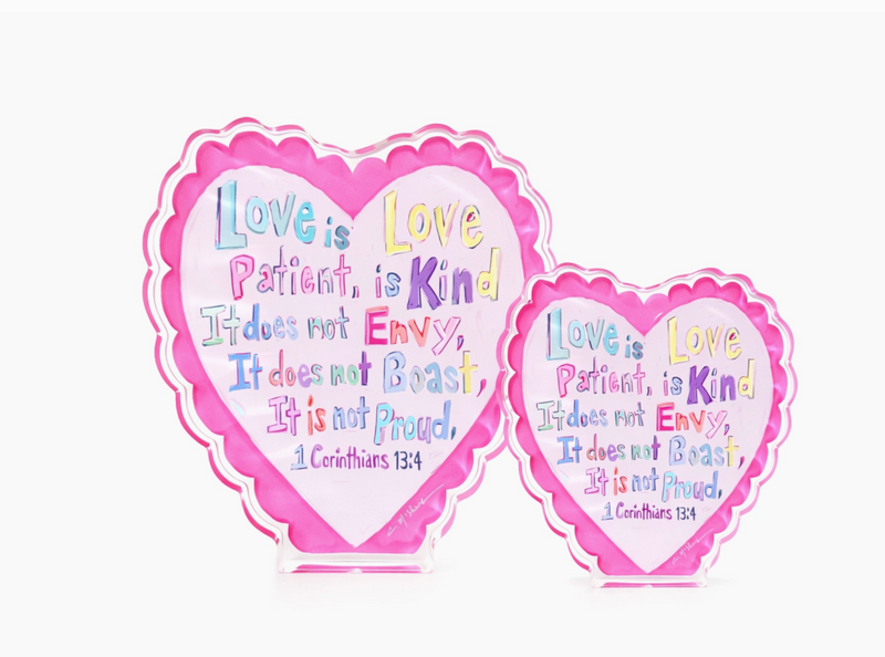 Large"Love Heart" Acrylic Shelfie