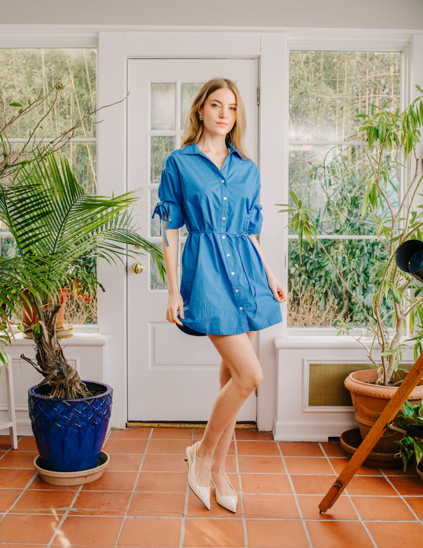 Shannon Mini Dress in Palace Blue