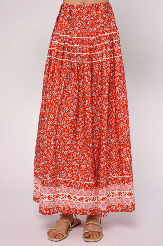 Cara Skirt in Rosemary Dreamscape Print