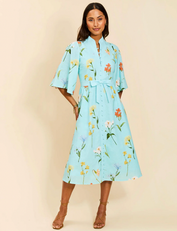 Carmen Midi Dress in Garden Waltz