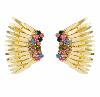 Micro Madeline Earring in Rainbow Ombre