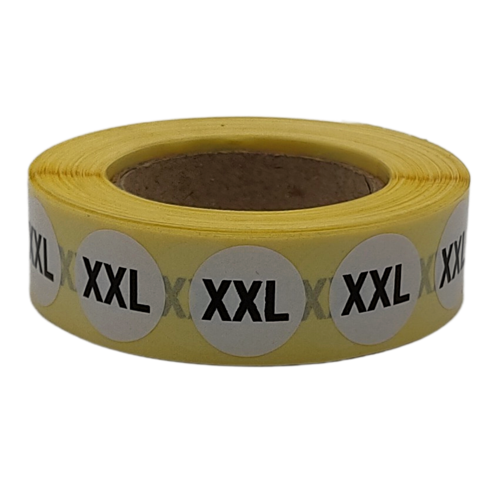 Xl Labels 1000x20mm Retail Size Labels - XS/S/M/L/XL/XXL