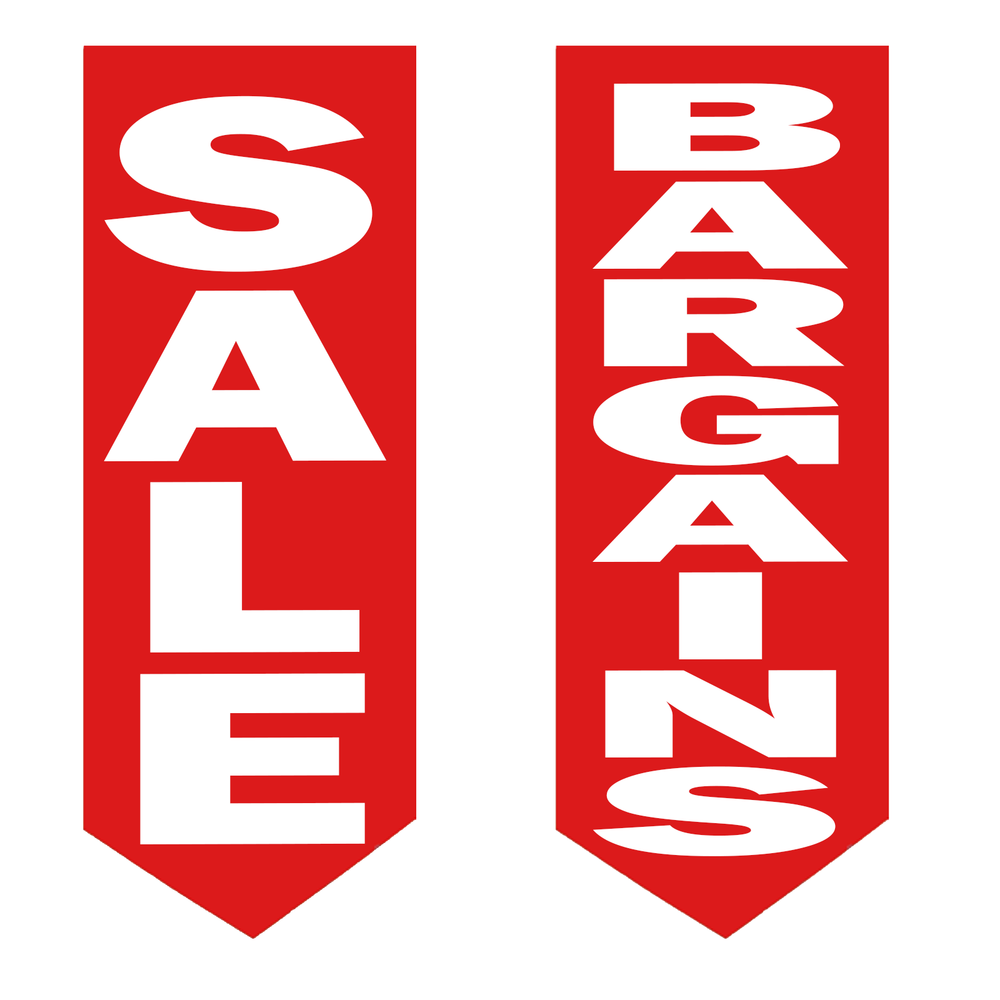 Promotional Retail Shop Market Stall Rail Display Cards Signs, Pos, Sale