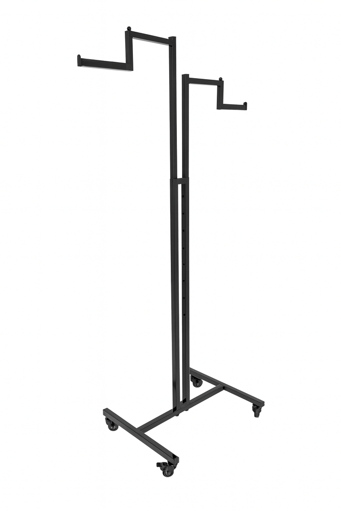 Hanging Retail Arm Square Rails Heavy Duty 2-Way Waterfall Arm Clothing Rail – Adjustable