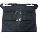 6 Pocket Blue Denim Market Trader Money Belt Bag Apron Pouch Adjustable Waist Strap