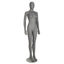 Female Faceless Egghead Display Mannequin – Matt Grey (inc stand)