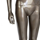 Female Faceless Egghead Display Mannequin – Gloss Pewter (inc stand)