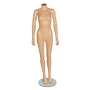 Female Plastic Headless Display Mannequin – Fleshtone (inc stand)