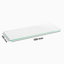 500mm x 300mm x 6mm-Clear Tempered Glass Shelf Panel Storage Sheet Shelving Display Bathroom Shelves
