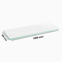 1000mm x 300mm x 6mm-Clear Tempered Glass Shelf Panel Storage Sheet Shelving Display Bathroom Shelves