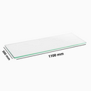 1100mm*300mm*6mm-Clear Tempered Glass Shelf Panel Storage Sheet Shelving Display Bathroom Shelves