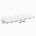 1200mm x 150mm x 6mm-Clear Tempered Glass Shelf Panel Storage Sheet Shelving Display Bathroom Shelves