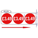 500x45mm £3.49 Red Sign Self Adhesive Stickers Sticky Labels Swing Labels For Retail Price