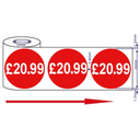 500x45mm £20.99 Red Sign Self Adhesive Stickers Sticky Labels Swing Labels For Retail Price