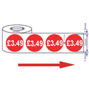 1000x 25mm £3.49 Red Price Self Adhesive Stickers Sticky Labels Swing Tag Labels For Retail