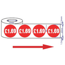 1000x 25mm £1.69 Red Price Self Adhesive Stickers Sticky Labels Swing Tag Labels For Retail