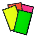 Dayglo Cards - Multi Coloured Pack with Black Border