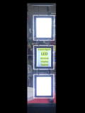 Magnetic 3X A4 LED Double Side Window Light Pocket Panel Estate Agent Display