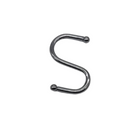 60mm  S Hooks For Kitchen Rack, Pan Hanger, Utensil Hanging Rail Chrome  Ball Ends