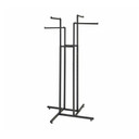 Black 4 Way Straight Arm Clothes Rail Heavy Duty Shop Display Garment Rack