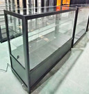 Black Aluminium Storage Counter Showcase 100cm Display Retail Shop Fitting