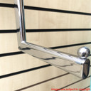 Chrome Stepped Arm Clothes Rail Cranked Display Arm For Slatwall