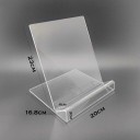 Clear Acrylic iPad & Tablet Stand – Universal Desktop Display Holder for Books, Magazines & Cookbooks