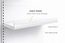 Acrylic Shelf Riser – Clear Retail Shelf Front Divider (35mm or 75mm Exposed)