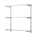 Glass Twin Slot Shelving Set - 15cm Width