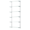 Glass Twin Slot Shelving Set - 15cm Width