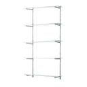 Glass Twin Slot Shelving Set - 20cm Width