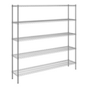 5 Tier Chrome Wire Shelving - 6ft Height