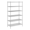 6 Tier Chrome Wire Shelving - 6ft Height