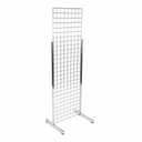 Pair of Heavy Duty Big L-Legs For Grid Mesh Panel - Chrome