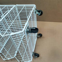 White  5 x Tier Stackable Display Baskets-100cm