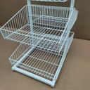 White 5 x Tier Double Side Display Baskets