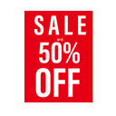 SALE UPTO 50% OFF Poster Window Display Sign