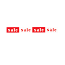 Horizontal SALE SALE SALE red and white Poster Window Display Sign-Pack of 3