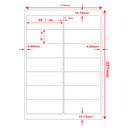 Multi-Purpose A4 White Self-Adhesive Labels - 14 Label Per sheet