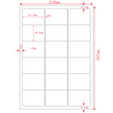 Multi-Purpose A4 White Self-Adhesive Labels - 18 Label Per sheet