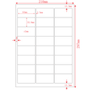 Multi-Purpose A4 White Self-Adhesive Labels - 24 Label Per sheet