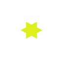 Star Shaped Fluorescent Yellow Multi Coloured Flash Sale Cards