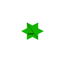 Star Shaped Fluorescent Green Multi Coloured Flash Sale Cards