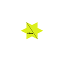 Star Shaped Fluorescent Yellow Multi Coloured Flash Sale Cards