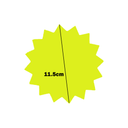 Star Shaped Fluorescent Yellow Multi Coloured Flash Sale Cards