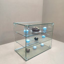 New Heavy Duty Countertop Ambient Glass Sweet Food Display Cabinet Case