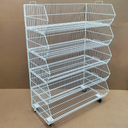 Pallet Of 100cm Stackable Baskets Black/White/Chrome Colour