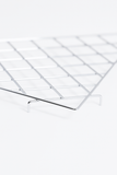 Triangular Corner Grid Mesh Shelf 24"x24" –Heavy Duty 6.5mm Steel,Chrome/Black
