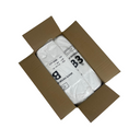 14" x 14" Strong White Patch Handle Plastic Carrier Bag with reinforced handles, available in packs of 100 or boxes of 1000